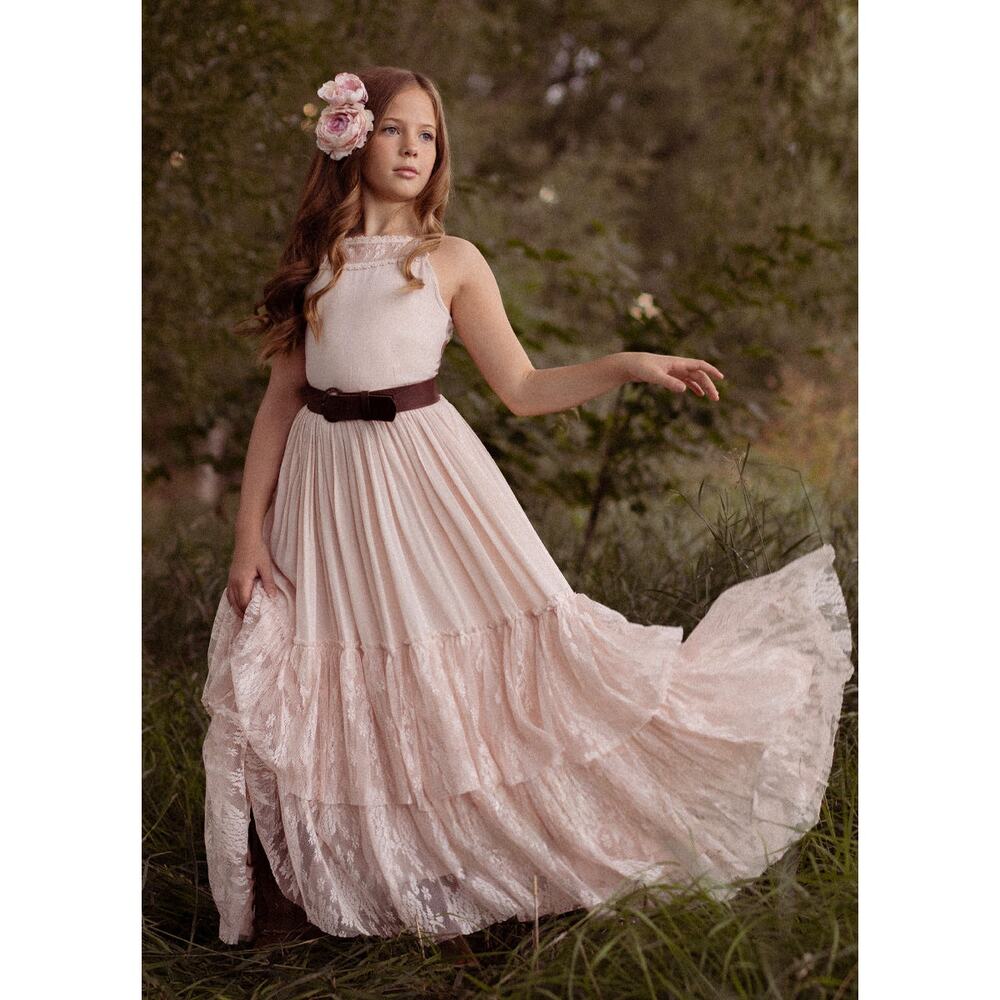 Joyfolie Mia Joy Catrin Dress in Shell Girl’s Size 14